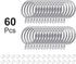 Hotop 30 Pcs Metal Drapery Curtain Rings with 0.98/1.26/1.65 inch Interior Diameter & 30 Pcs Pin Hooks