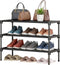 LOFTEY Shoe Rack, 3 Tier Non-Woven Shoe Shelf, Stackable Shoe Rack Organier