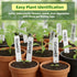 EMBRASUN 350 (350PCS) Plant Labels PCS, Slim White Garden Plant Tags with Holes, PP Plastic Waterproof Labels