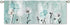 Teal Daisy Curtain Valance, Farmhouse Flower Rod Pocket Window Treatment for Bathroom, Bedroom, Living Room