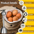 vibedor Set 2 4 4 Egg Cups and Egg Cracker for Soft Boiled Eggs, Stainless Steel Egg Cutter, Stainless Stain Spoons