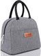 BALORAY Insulated Lunch Bag for Women Men, Reusable Lunch Box Tote Bag for Work, Picnic or Travel (Grey)