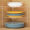 Acrylic Plate Organizer for Cabinet Kitchen Countertop Corner Clear Cabinet Organizer for