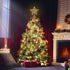LAWOHO 10-inch Rustic Brown Rattan Christmas Tree Topper Star with 10 Warm White Lights and Timer Functions