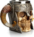 Stainless Steel Skull Mug, Viking Drinking Cup, Skeleton Beer Stein, Halloween Bar Drinkware Gift