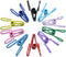30 Pcs Chip Clips, 2 Inch, 10 Different Random Colors, PVC Coating High Elasticity Strength