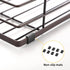 2 Pack 4-13 ALOCEO Stackable Wire Storage Basket with Bamboo Lip, Trash Bag Dispenser Under Sink for Gal Bags, Kitchen