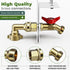 Water Spigot Kit,Hose bib Extender,Indoor-to-Outdoor Water Access, Durable Brass Connector & Screen Door Adapter, Quick