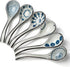Ceramic Soup Spoons Set of 6, Long Handle Japanese Ramen Spoon for Dumpling, Noodles, Miso, Chinese Wonton