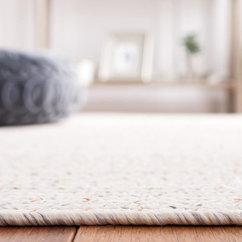 2'3" 4', (BRA201A) SAFAVIEH Washable Rug Outdoor Braided Collection - x Ivory & Light Grey, Handmade & Reversible