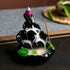 Cute Ceramic Backflow Incense Holder, Waterfall Incense Burner with 48 Incense Cones and 30 Sticks