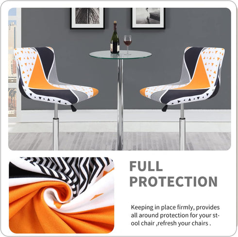 Pack 2 Deisy Dee Dining Room Chair Covers,Bar Stool Covers,Barstool Chair Slipcovers