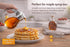 EHOMEA2Z 14 oz (1, 14 Oz) Glass Honey Dispenser, Syrup Dispenser with Metal Top, Maple Syrup Dispenser for Kitchen