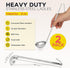 Fit Meal Prep 2 Pack 2 oz Stainless Steel Soup Ladle, One-Piece Sauce Spatula with Hook Handles, Commercial Grade