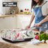 Bird Flower Grill Pan Cover - Protective Dust Cover Compatible with Most Small Kitchen Appliances