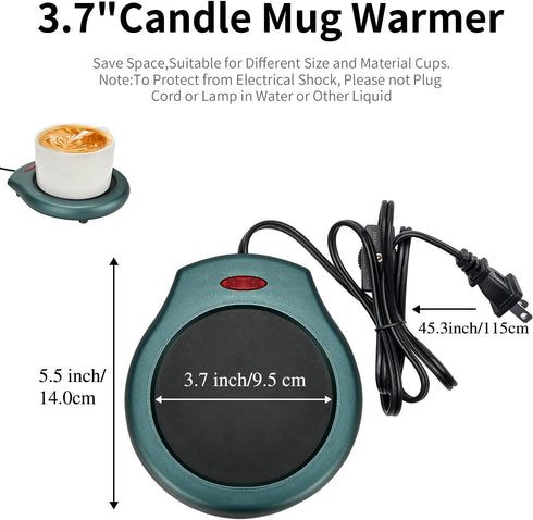 ASAWASA Candle Warmer for Large Jar, Coffee Mug Warmers, Safely Releases Scents Without a Flame, Melt The Candle