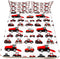 Erosebridal Red Tractor Bed Sheet Twin Size Heavy Equipment Truck Bedding Set