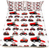 Erosebridal Red Tractor Bed Sheet Twin Size Heavy Equipment Truck Bedding Set