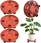 Tulpeed Rolling Plant Stand with Wheels 3 Pack 10 Inch Plant Caddy with