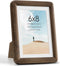 6x8 Picture Frame, Solid Natural Walnut Wood Photo Frame with Tempered Glass,