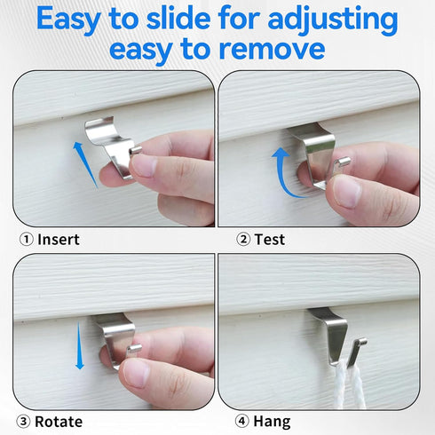 Vinyl Siding Hooks Hanger, 10 Pack Heavy Duty Clips for Horizontal Vinyl Siding