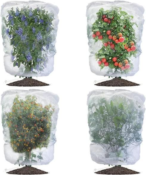 Evoio 4 Pcs Garden Plant Fruit Tree Bird Netting Protection Blueberry Bushes