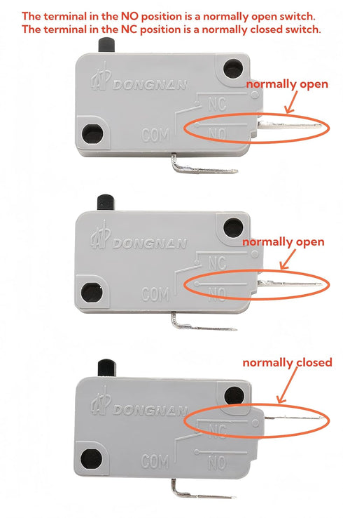 KW3A Microwave Oven Door Switch 16A 125V/250V, Door Interloc (2 Normally Open and 1 Normally Close)