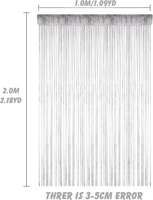 Door String Curtain, Wall Panel Fringe Window Room Divider Blind, Decorative Tassel Screen for Home, Wedding