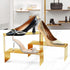 Set 3, Countertop Bag Display Stand Gold Purse Display ,Stainless Steel Heavy Duty Handbag Display Stand Shoe Rack