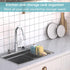 Ahonnpely 13.4" 17.1", Sink Caddy Sponge Holder Kitchen Sink Organizer, Telescopic sink organizer rack for kitchen