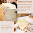 SGKXU 2 Pack Reusable Beeswax Bread Bags for Homemade Sourdough - XL Removable Cotton Linen Sourdough Storage Bags