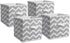 DII Non Woven Polyester Storage Bin, Chevron, Gray, Small Set of 4