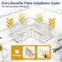 4 (3Pack, YASONIC Corner Shower Caddy Organizer, Self-Adhesive Rustproof Bath Shelves with Soap Holder & Hooks, Large