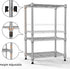MZG Wire Storage Shelving 3-Tier Utility Shelving Unit, Steel Organizer Wire Rack for Home, Kitchen, Office - Chrome