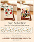 13"x 72" Counter Canvas Embroidered Table Runner - Coffee Table Runner for Living Room Narrow Tablerunner for Dining