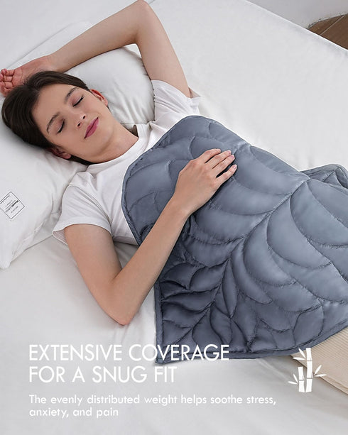 Kaisa Weighted Lap Blanket 5lbs, 23'' x 29'', Cooling Weighted Blanket for Adults, Machine Washable, Gray