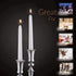SPAAS 4 Pack White Taper Candles - 10 Inch Scent-Free Premium Wax Candle Sticks, 8 Hour Burn for Home Decoration