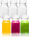 Norcalway 6pcs 4oz Small Plastic Bottles for Liquids, Ginger Shot Bottles with Lids, BPA Free, Food Grade
