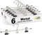 6 Quality Heavy Duty Pants Hangers, Extra Wide Adjustable Clips, Multi Stackable Add on Hangers, Chrome