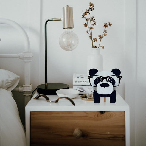 YUNXEXIT Creative Eyeglasses Holder Animal, Fun Pet Eyeglass Holder, Cute Handmade Wooden Carving Glasses Stand