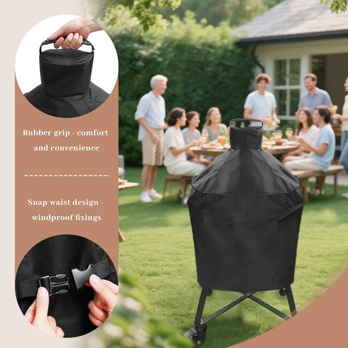 Mydracas Grill Cover fit Mini-Max & Mini Big Green Color Egg,Green Egg Accessories,Black Waterproof Full Grill Cover