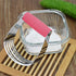 Heavy Duty Dough Blender, Stainless Steel Pastry Cutter for Mixing Flour and Butter, Professional Baking Tool (Pink)