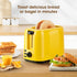 iSiLER 2 Slice Toaster, 1.3 Inch Wide Slot with 7 Shade Settings, Compact Bread Toaster with Removable Crumb Tray