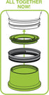 Jarware Green Herb Saver Lid for Wide Mouth Mason Jars