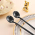 4 PCS 6.7 Inches Satin Black Stainless Steel Coffee Spoons, Iced Tea Spoon, Espresso Stirring Spoon