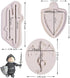 Dragon Silicone Fondant Molds, 3 PACK Swords Shield Battle Mold for Cake Decorating, Cupcakes, Chocolate