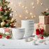 Sweese Porcelain Bouillon Cups, 8 Ounce Small Dessert Bowls, Set of 6, Microwave and Dishwasher Safe, White