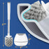 BOOMJOY Toilet Brush and Holder Set, Toilet Bowl Cleaner Brush with Tweezers for Bathroom Cleaning and Organization
