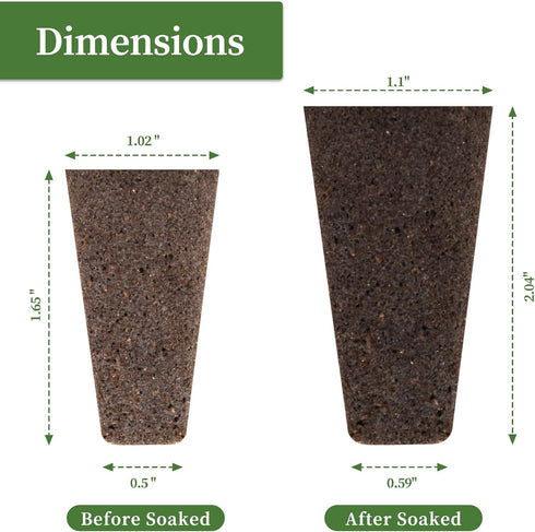 LANVRION IG201Hydroponic 50 Pack Grow Sponges, Seed Starter Pods Root Growth Sponges Eco-Friendly PH Balanced Square