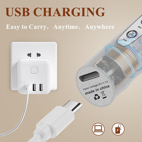 Rechargeable Milk Frother Handheld, Electric Foam Maker Wand, 3 Stainless Whisks, Drink Mixer for Lattes, Cappuccino